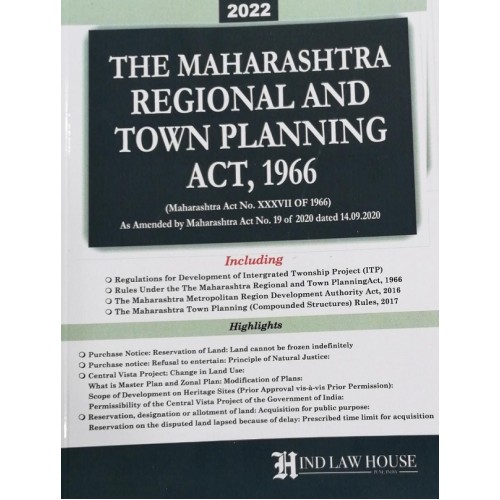 Hind Law House's The Maharashtra Regional and Town Planning Act, 1966 [MRTP 2022] 